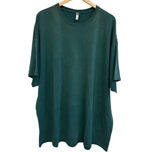 VTG Jerzees Sun Faded Green BLANK T-Shirt Men's 4XL Well Worn‎ SOFT
